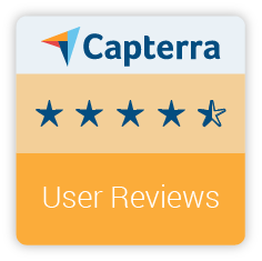4.5 out of 5 star user review on Capterra for digital asset management